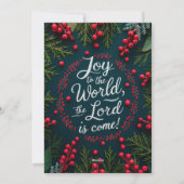 Joy to the World Christian Christmas Card シーズンカード (裏面)