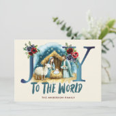 Joy To The World Christian Religious Christmas  シーズンカード (スタンド正面)