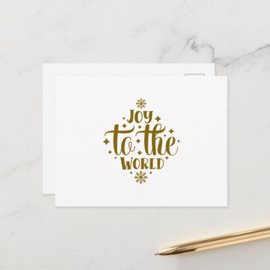 Joy to the World Christmas ポストカード (正面/裏面インサイチュ)