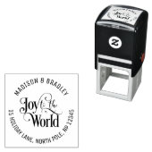 Joy To The World Christmas Holidays金ゴールドスクリプト セルフインキングスタンプ (インサイチュ)