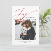 Joy to the World Christmas Photo Holiday Card シーズンカード (スタンド正面)