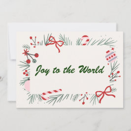 Joy to the World Elegant Christian Christmas Card シーズンカード