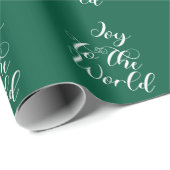 Joy to the World Green Gift Wrapping Paper  ラッピングペーパー (ロールコーナー)