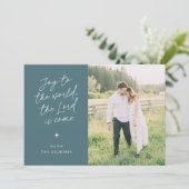 Joy to the World Handwriting Religious Christmas シーズンカード (スタンド正面)