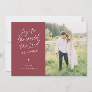 Joy to the World Handwriting Religious Christmas シーズンカード