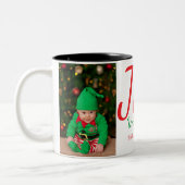 Joy to the World Holidayフォトマグカップ ツートーンマグカップ (左)
