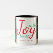 Joy to the World Holidayフォトマグカップ ツートーンマグカップ (中央)