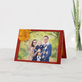 Joy to the World Holiday 5写真5 x 7 シーズンカード