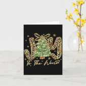 Joy To The World Jesus Christian Christmas Xmas Tr カード (黄色い花)