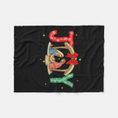 Joy To The World Jesus Christian Nativity Scence C フリースブランケット (正面(横))