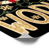 Joy To The World Jesus Christian Snowflake Christm ポスター (角)