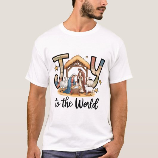 Joy to the World,Jesus Christmas  Tシャツ (正面)