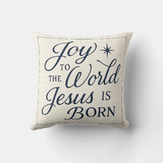 Joy to the World Jesus Is Born Pillow クッション (裏面)