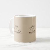 Joy to the World Minimal Christmas Script Mug コーヒーマグカップ (正面左)