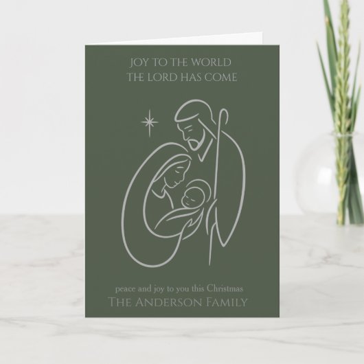 Joy to the World Nativity Christmas Card  カード (正面)