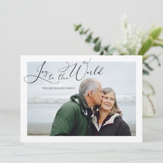 Joy to the World Photoクリスマス シーズンカード (スタンド正面)