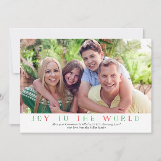 Joy to the World Photo Christmas Card シーズンカード (正面)