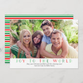 Joy to the World Photo Christmas Card シーズンカード (正面/裏面)