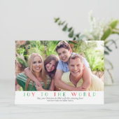 Joy to the World Photo Christmas Card シーズンカード (スタンド正面)