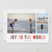 Joy to the World Photo Collageホリデーカード シーズンカード (正面)