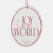 Joy to the World photo framed Christmas/Holiday セラミックオーナメント (右)