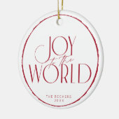 Joy to the World photo framed Christmas/Holiday セラミックオーナメント (左)