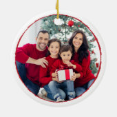 Joy to the World photo framed Christmas/Holiday セラミックオーナメント (裏面)