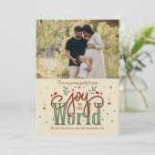 Joy To The World Photo Holiday Card シーズンカード (スタンド正面)