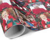 Joy to the World Plaid Photo Holiday Wrapping Pape ラッピングペーパー (ロールコーナー)