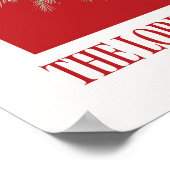 Joy to the World Poinsettia Christmas Poster ポスター (角)