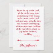 Joy to the World | Psalm 98 Inspired Religious  シーズンカード (裏面)