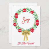 Joy to the World | Psalm 98 Inspired Religious  シーズンカード (正面/裏面)