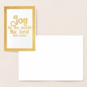Joy To The World Religious Christmas Gold 箔カード (ディスプレー)