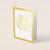 Joy To The World Religious Christmas Gold 箔カード (正面)