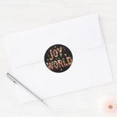 JOY to the World Stickers ラウンドシール (封筒)