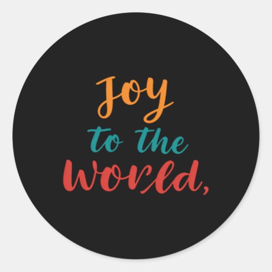 Joy To The World T Shirt ラウンドシール (正面)