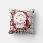 Joy to the world throw pillow クッション (正面)