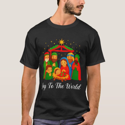Joy To The World Ugly Christmas Sweater Xmas Squad Tシャツ (正面)