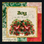 Joy to World Vintage Christmas Carolシートミュージック ポスター<br><div class="desc">クリスマスのポスターアート。この美しいプリントを使用して、あなた自身のデコページや他のクリスマスの工芸品や注文を作成し、すでに持っているフレームに適合するサイズとして、休日のためにあなたの芸術を置き換える！ヴィンテージと新しいアートの美しいミックス伝統的クラシック、暖かく素晴らしいクリスマスの装飾アート作品は、あなたの家族の名前やメッセージとパーソナライズされた一緒に。赤と緑の手色彩の鮮やか、テクスチ擦り切れたュのダマスクの背景とヴィンテージパーチメントのソングシートの音楽の背景、金ゴールドグリッターのtouchと鳩のデザインとホリーを組み合わせた。タイポグラフィ文字「世界への喜び」。 著作権所有Audrey Jeanne Roberts。</div>