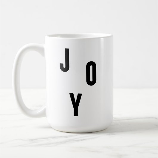Joy typography コーヒーマグカップ (左)