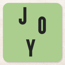 Joy typography スクエアペーパーコースター