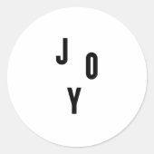 Joy typography ラウンドシール (正面)