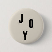 Joy typography 缶バッジ (正面)