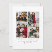 Joy Typography Modern Christmas Photo シーズンカード (裏面)