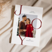 Joy Typography Modern Christmas Photo シーズンカード
