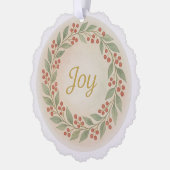 “Joy” Watercolor Christmas Ornament オーナメントカード (左)