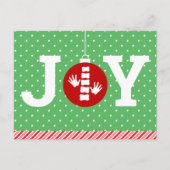 JOY with水玉模様カイロプラクティッククリスマス シーズンポストカード (正面)