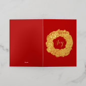 Joy Wreath 箔グリーティングカード (外側レイダウン)