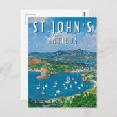 Joyau des Caraïbes : Saint John's ポストカード (正面/裏面)