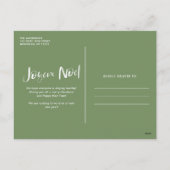 Joyaux Noelファミリー写真クリスマスグリーン シーズンポストカード (裏面)